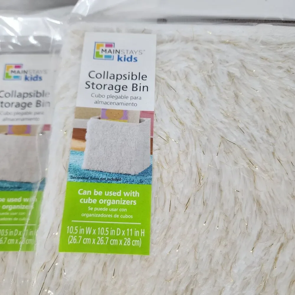 MainStay Kids Collapsible Storage Bin Set of 3